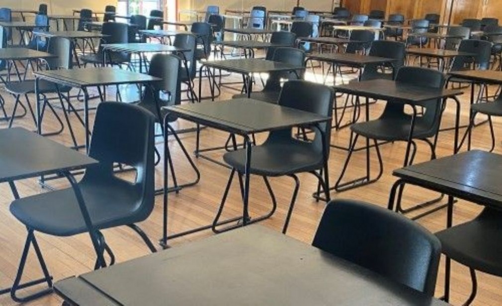 Photo of examination desks